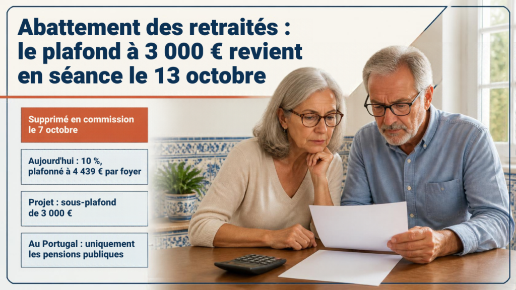 Abattement des retraités : supprimé en commission, le plafond à 3 000 euros revient en séance dès le 13 octobre