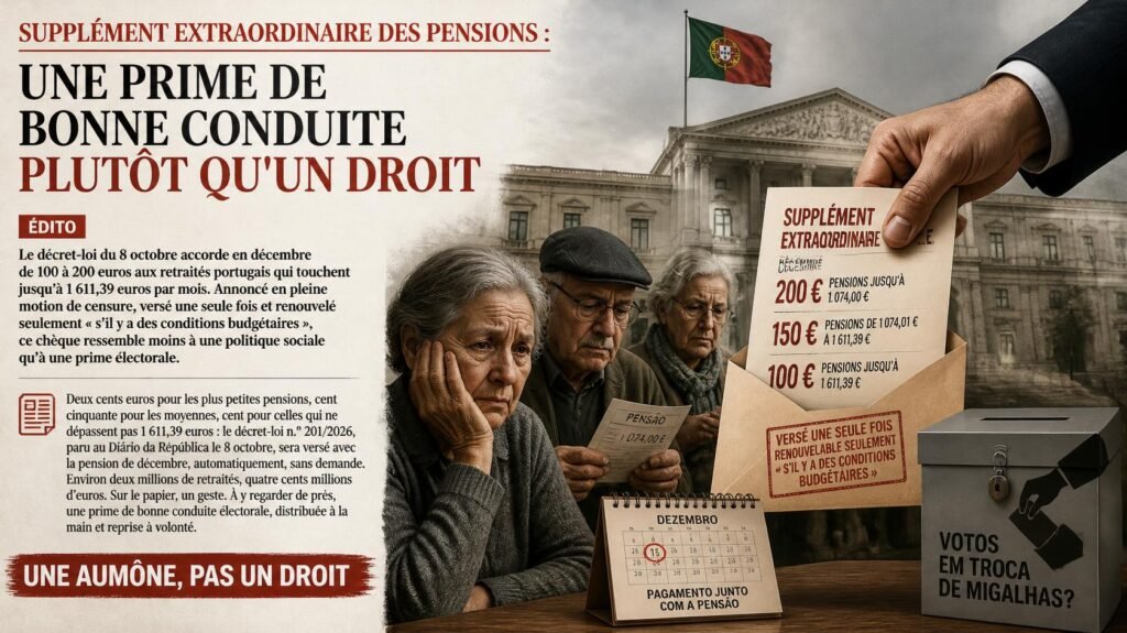 Supplément extraordinaire des pensions : une prime de bonne conduite plutôt qu'un droit